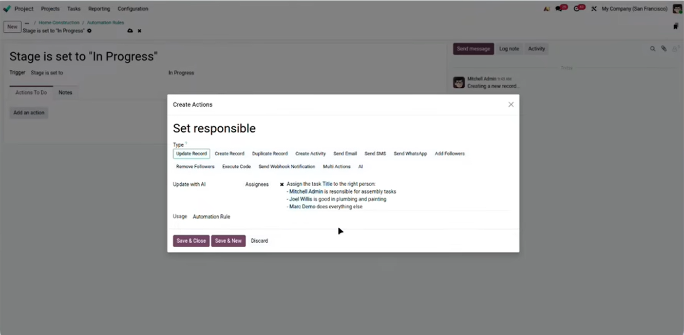 Agent IA Odoo automatise les tâches